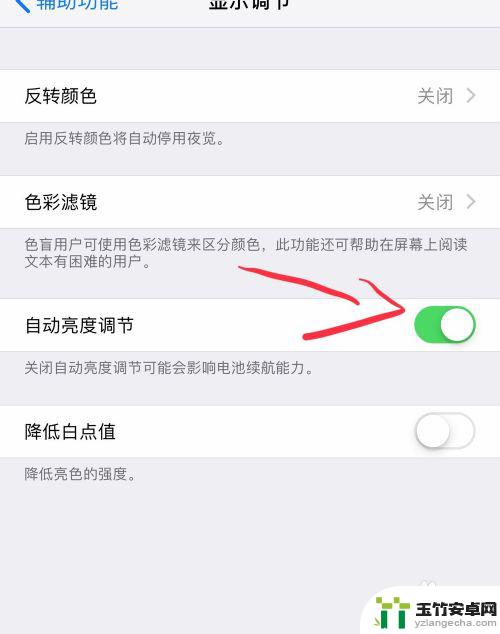 苹果手机屏幕自动调节亮度