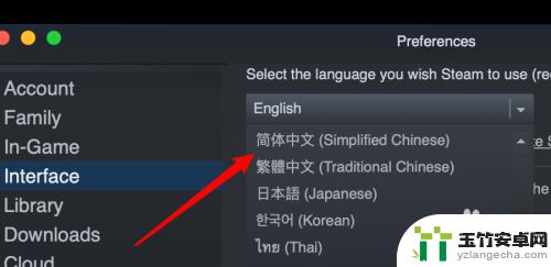 steam mac版怎么全是英文