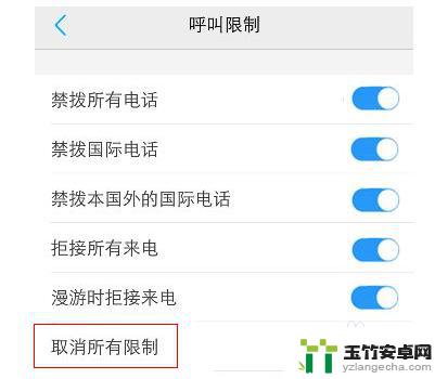 vivo怎么解除呼叫限制功能