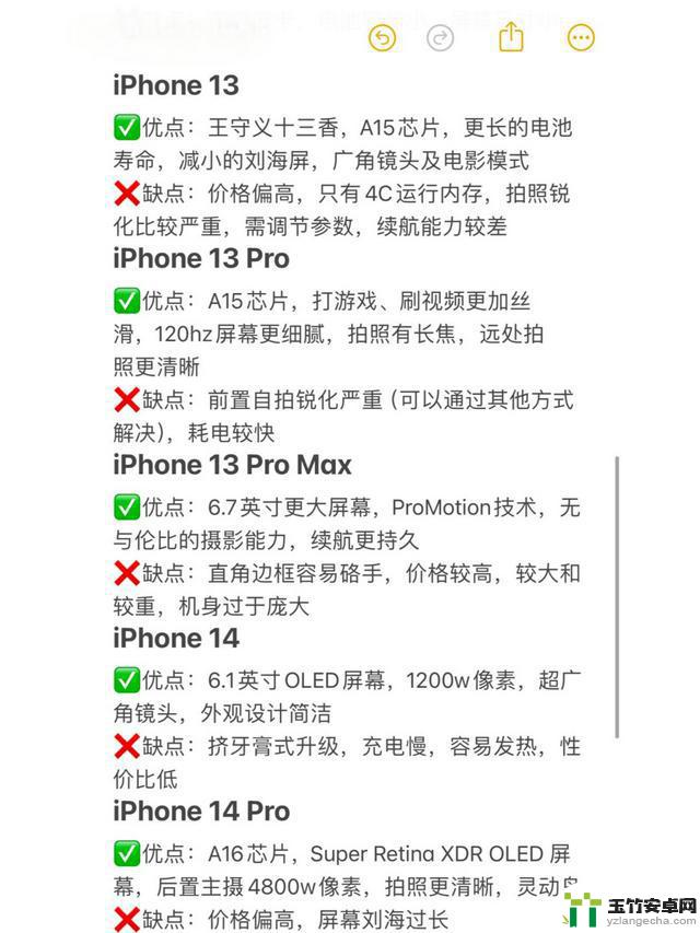 iPhone各型号的优劣比较：哪款更胜一筹？